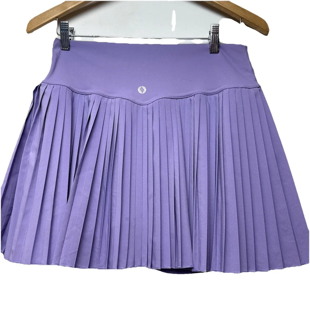 SANTINY Pleated Tennis Skirt for Women with Large Purple‎